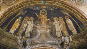로마의 성녀 프락세데스 대성당 모자이크_photo by Lawrence OP_on the apse of the basilica of Sta Prassede in Rome.jpg